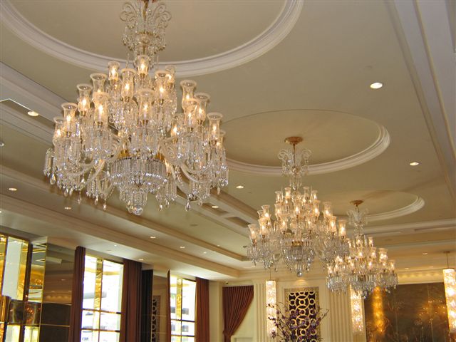 Crystal Chandeliers in Trump Towers Las Vegas