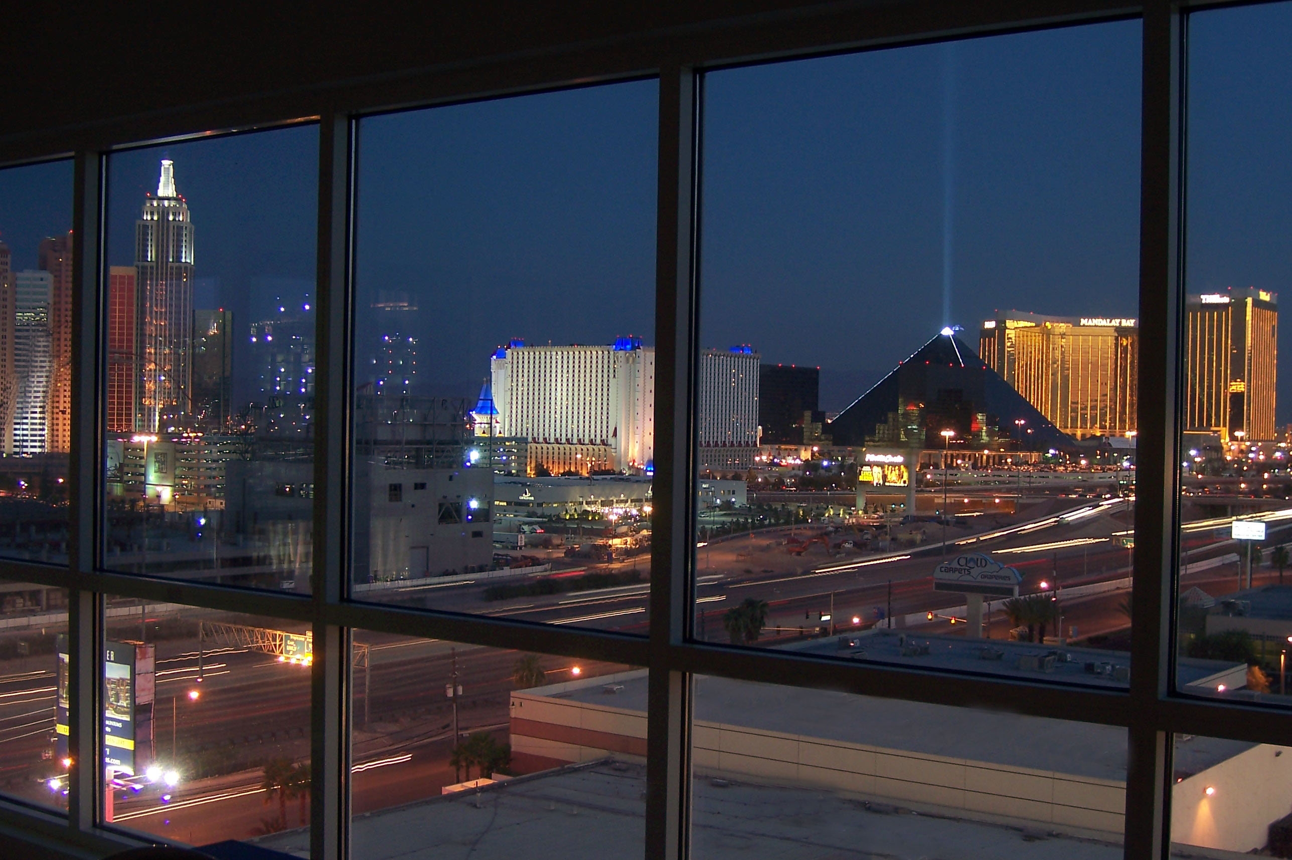 PANORAMA TOWERS SOUTH STRIP VIEWS FROM 10TH FLOOR TAKEN BY THE STARK TEAM (C) 2012 ALL RIGHTS RESERVED WWW.LASVEGASCONDOEXPERTS.COM